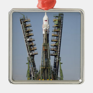 Launch scaffolding is raised into place metal tree decoration
