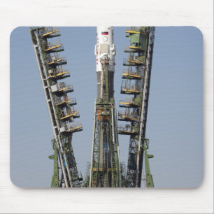 Launch scaffolding is raised into place mouse mat