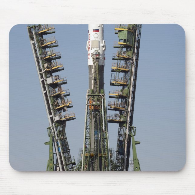 Launch scaffolding is raised into place mouse mat (Front)
