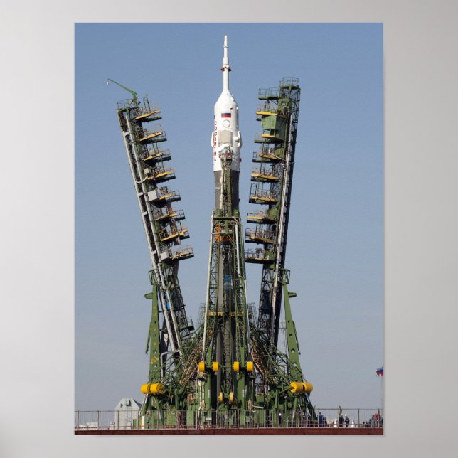 Launch scaffolding is raised into place poster (Front)