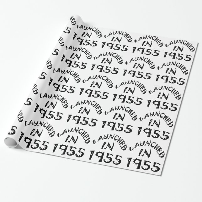 Launched In 1955 Wrapping Paper (Unrolled)