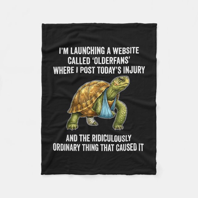 Launching a website called olderfans where post fleece blanket (Front)