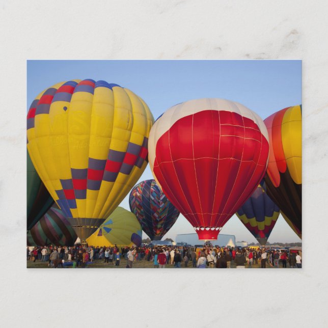 Launching hot air balloons 2 postcard (Front)