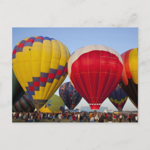Launching hot air balloons 2 postcard