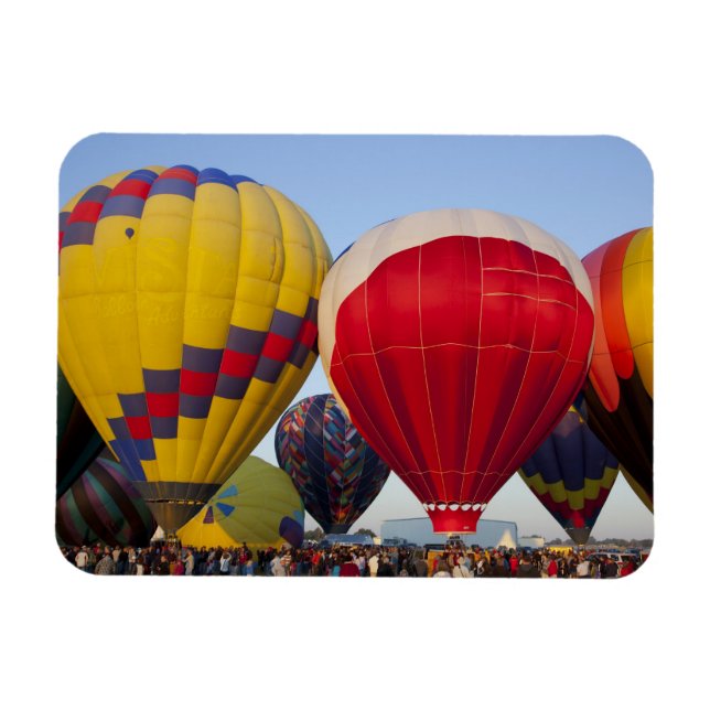 Launching hot air balloons magnet (Horizontal)
