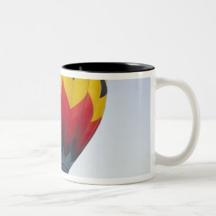 Launching hot air balloons Two-Tone coffee mug