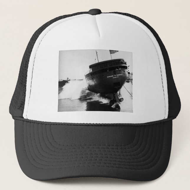 Launching of the Edmund Fitzgerald  6-8-1958 (#2) Trucker Hat (Front)