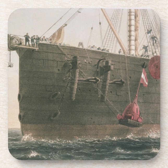 Launching the buoy, August 8th, 1865, marking the Coaster (Front)