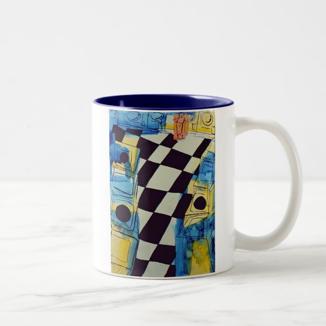 Laundromat Deco Two-Tone Coffee Mug (Right)