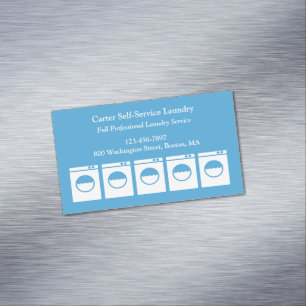 Laundromat Magnetic Business Card