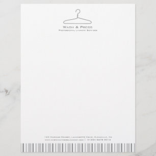 Laundry business wire hanger letterhead