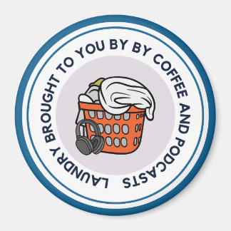 Laundry by Podcasts Car Magnet Blue