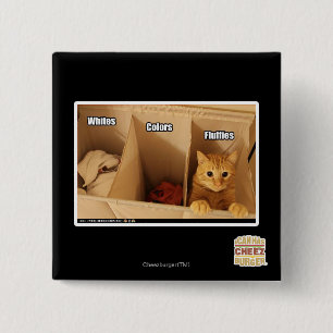 Laundry Cat 15 Cm Square Badge