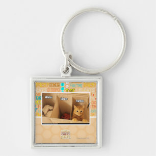 Laundry Cat Key Ring