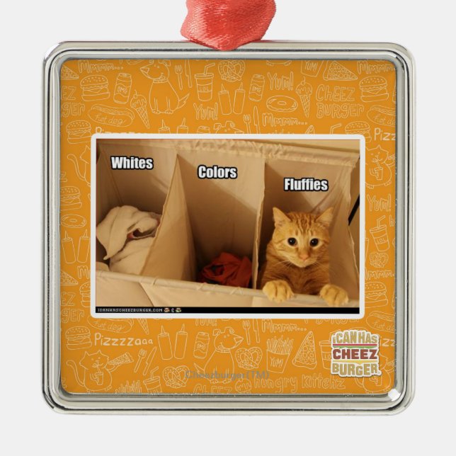 Laundry Cat Metal Tree Decoration (Front)