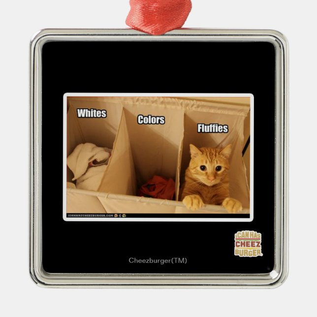 Laundry Cat Metal Tree Decoration (Front)