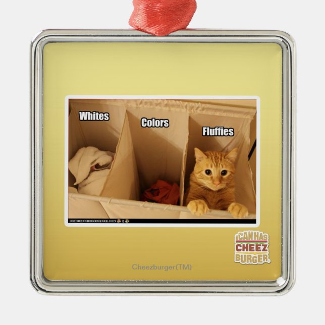 Laundry Cat Metal Tree Decoration (Front)