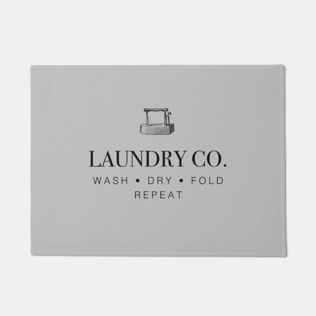 Laundry Co Wash Dry Fold Repeat Floor Mat (Front)