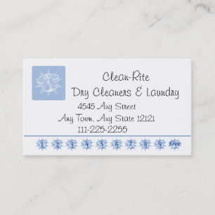 Laundry dry cleaner Customer Loyalty Punch Card