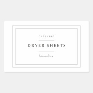 Laundry Dryer Sheets Label Stickers