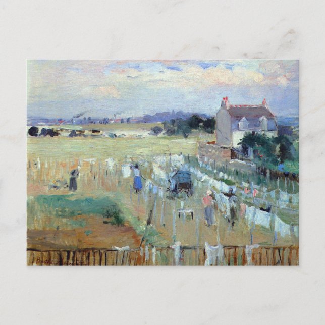 Laundry drying by Berthe Morisot Postcard (Front)