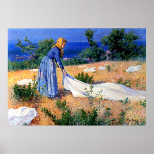 Laundry Drying Elin Danielson-Gambogi 1896 Poster (Front)