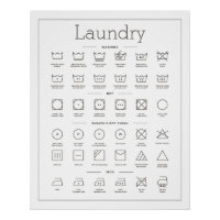 Laundry Guide Black & White EDITABLE TITLE