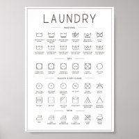 Laundry guide black & white