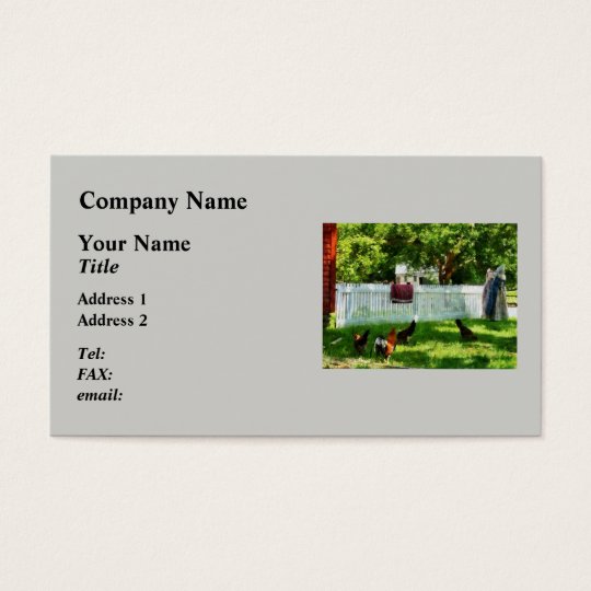 Laundry Hanging on Fence Business Card