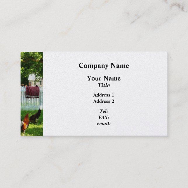 Laundry Hanging on Fence - Platinum Business Card (Front)