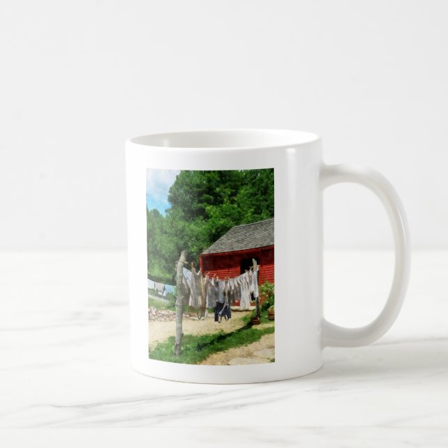 Laundry Hanging on Line Coffee Mug (Right)