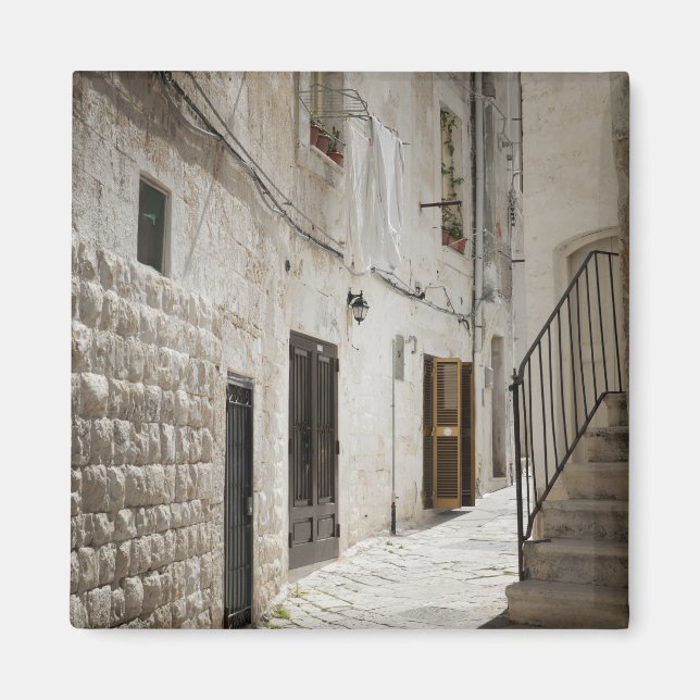 Laundry hanging to dry in an alley in Italy Magnet (Front)