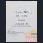 Laundry Ironing Services Laundromat Flyer<br><div class="desc">Laundry ironing services,  laundromat flyer. Domestic services.</div>