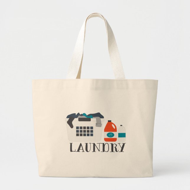 Laundry Large Tote Bag (Front)