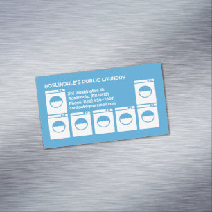 Laundry Laundromat  Magnetic Business Card