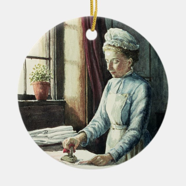 Laundry Maid, c.1880 Ceramic Tree Decoration (Front)