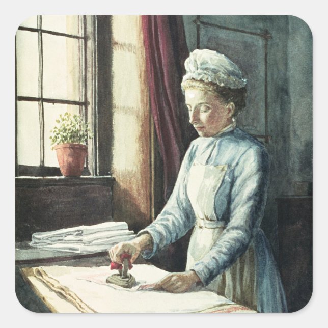 Laundry Maid, c.1880 Square Sticker (Front)