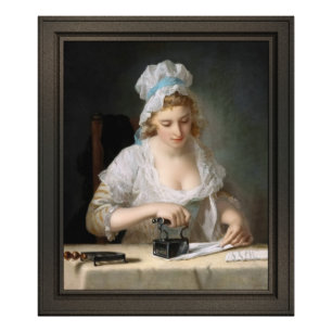 Laundry Maid Ironing by Henry Robert Morland Photo Print