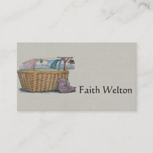 Laundry On Clothesline Business Card