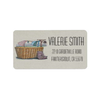 Laundry On Clothesline Label