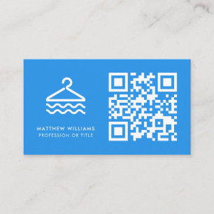Laundry Professional QR Code Logo Modern Business Business Card