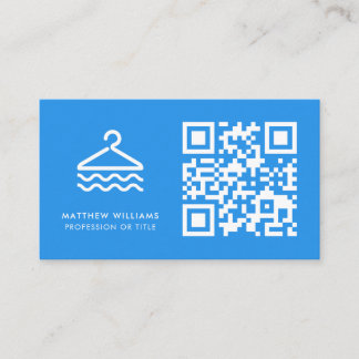Laundry Professional QR Code Logo Modern Business Business Card