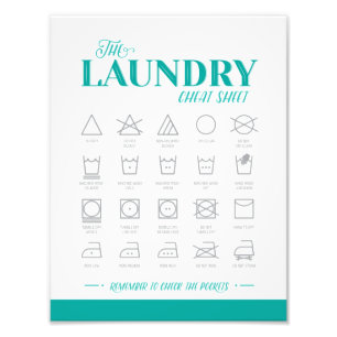 Laundry Room Cheat Sheet Photo Print