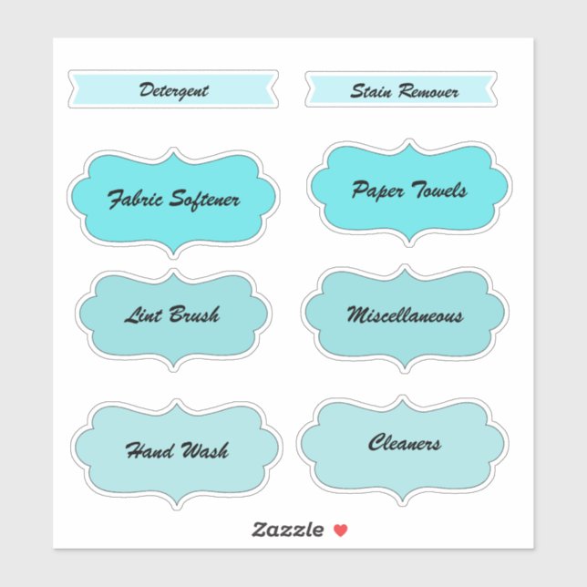 Laundry Room Home Organisation Labels (Sheet)