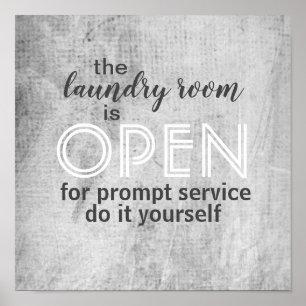 laundry room humourous quote poster typography