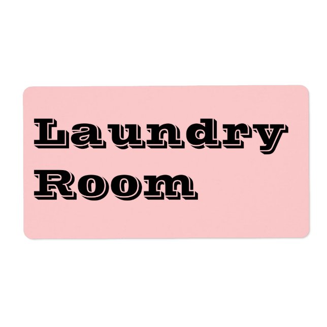 Laundry Room Moving Labels in Pink (Front)
