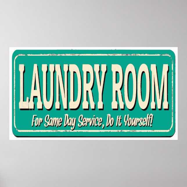 Laundry Room Sign Poster (Front)