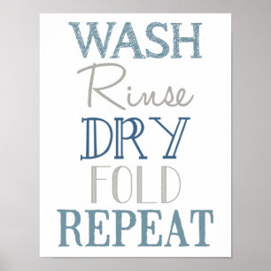 Laundry Room Subway Art Poster