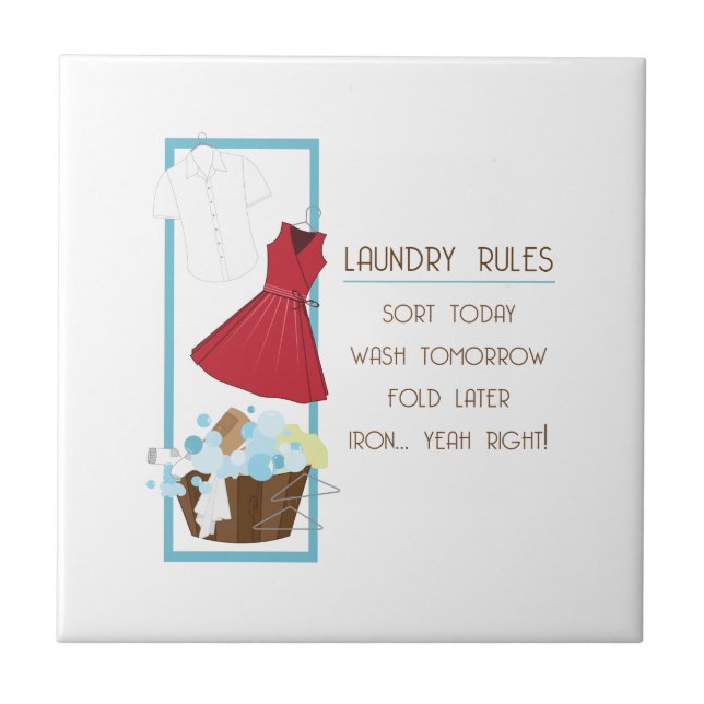 Laundry Rules Tile (Front)