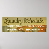 Laundry Schedule Humour